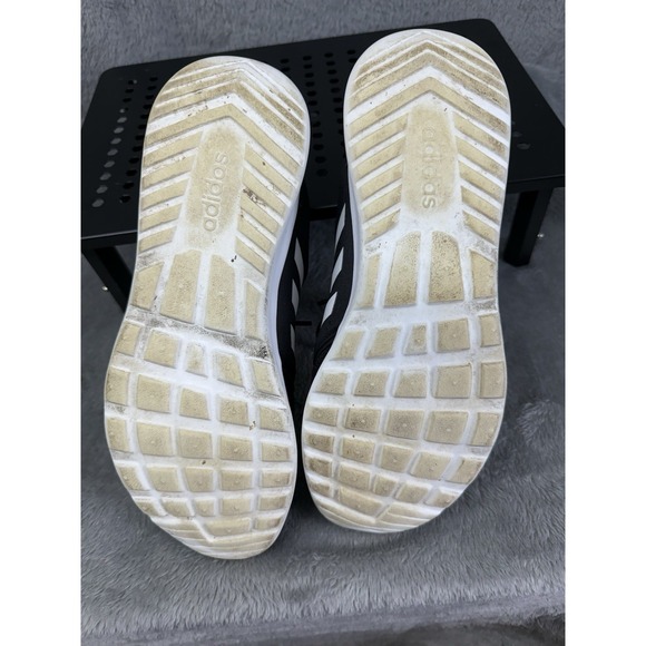 Adidas Womens Size 8.5 Cloudfoam QT Racer Sneakers Black Lace Up Low Top DB0275 - Picture 6 of 8